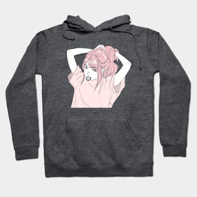 Ponytail Hoodie by eatslugs